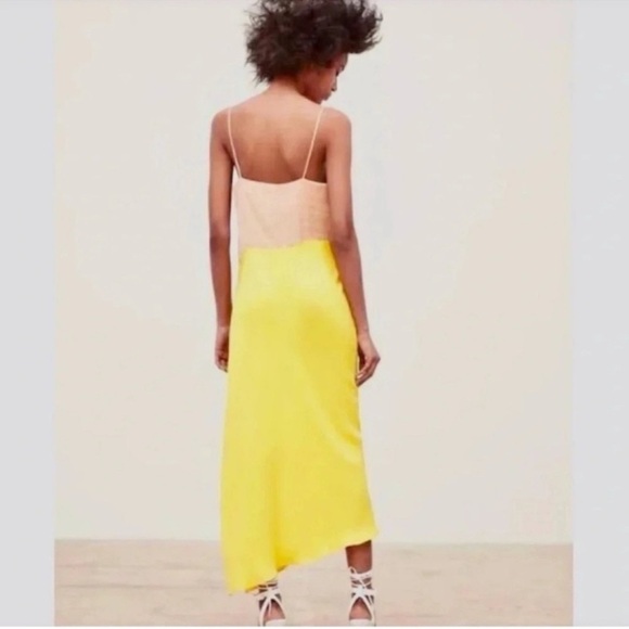 Zara Asymmetrical Colorblock Dress - Picture 3 of 4